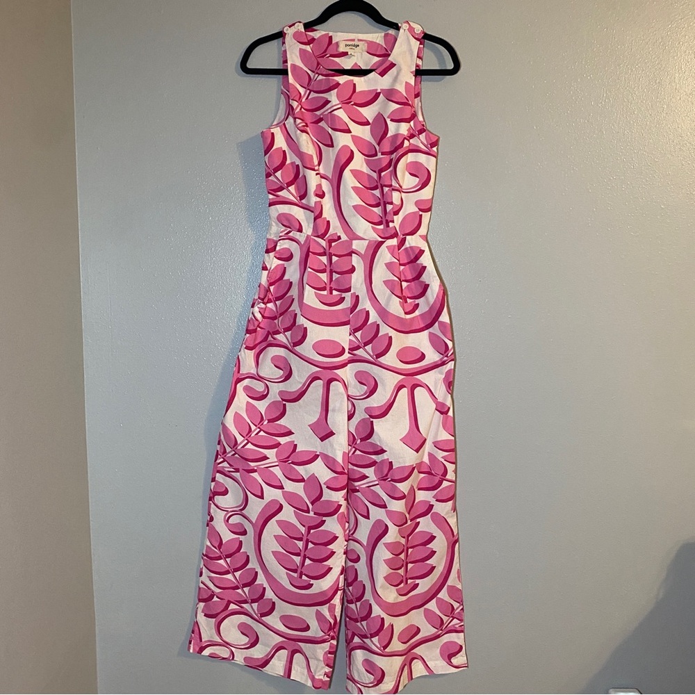 Anthropologie Porridge Rosy Cut Out Jumpsuit